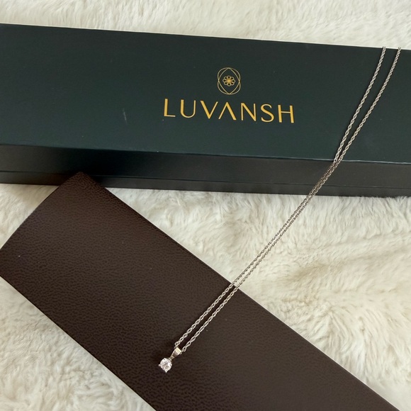 Jewelry - Luvansh  0.25 CTW Lab Created  Diamond. Silver Pendant Necklace
